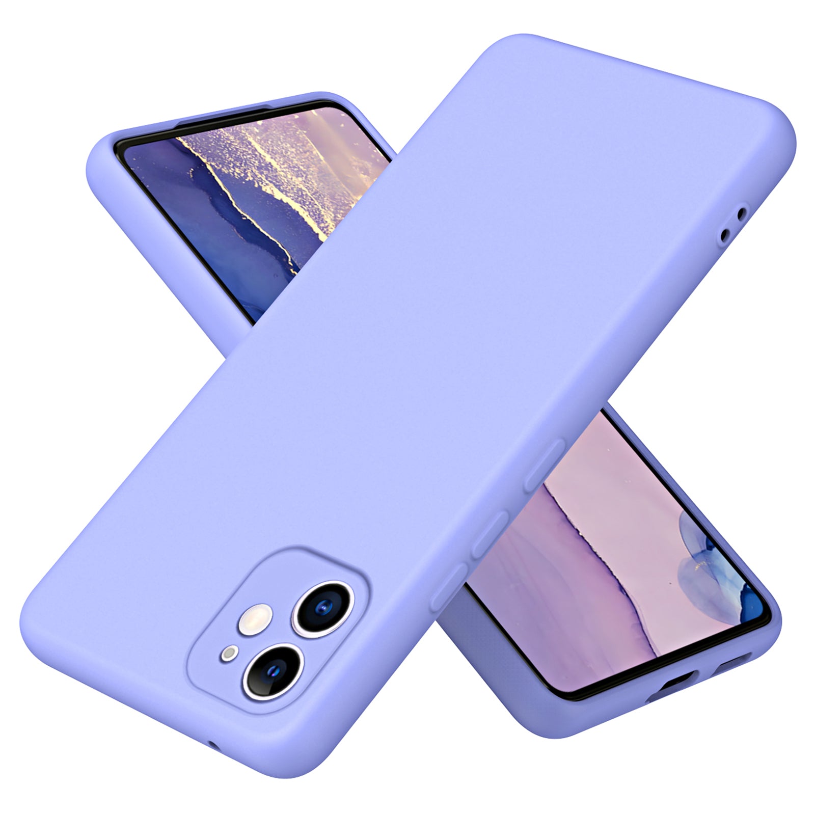Non-slip Protective Phone Back Cover For iPhone 11 6.1 inch Rubberized Soft TPU 2.2mm Thickness Phone Case with Fiber Lining Cushion