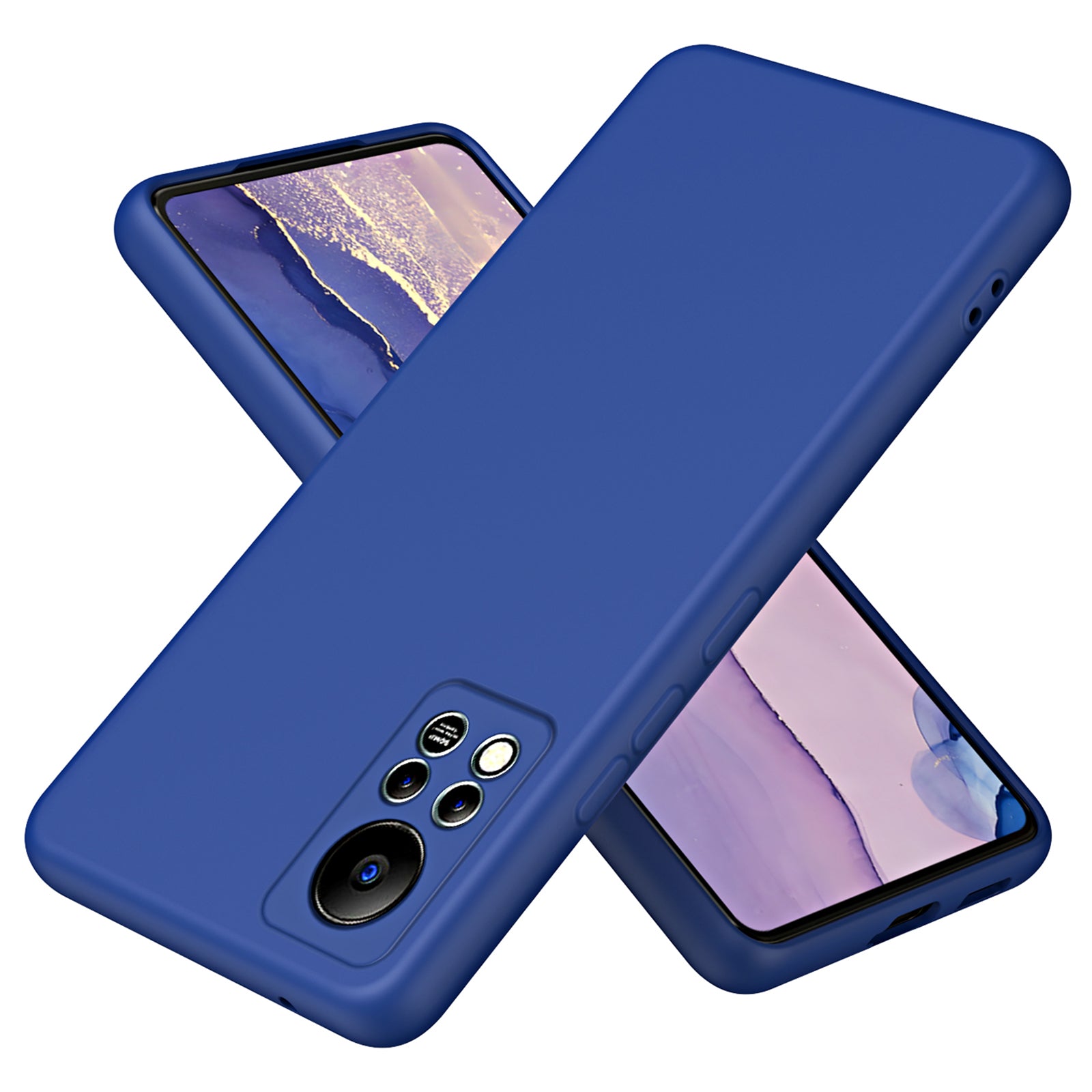 Anti-drop Phone Case For Infinix Hot 11s NFC 4G Rubberized 2.2mm Thickness Fiber Lining Cushion Protective TPU Phone Cover