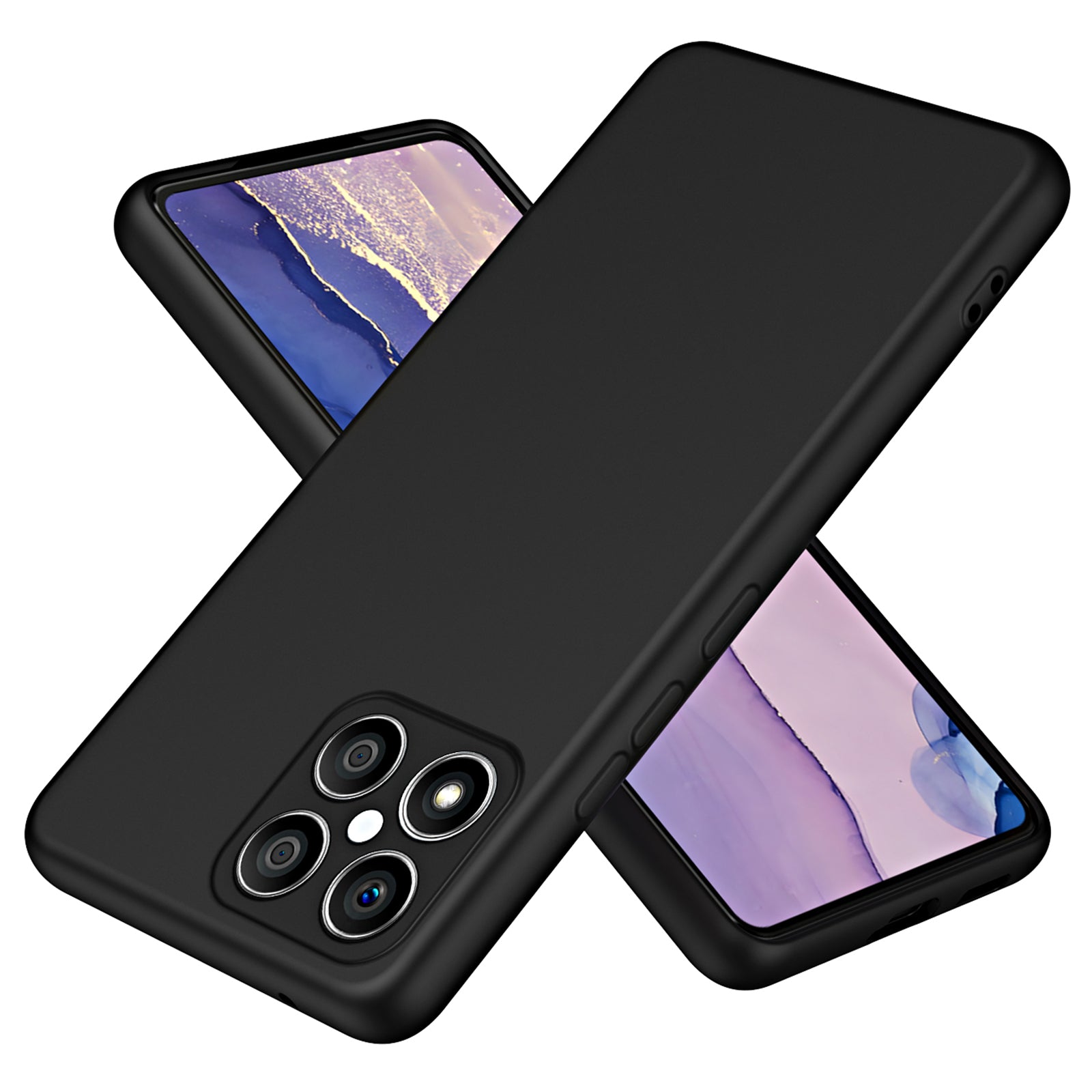For Honor X8 4G X30i 2.2mm Thickness Shockproof Cover Fiber Lining Rubberized Soft TPU Anti-scratch Phone Case
