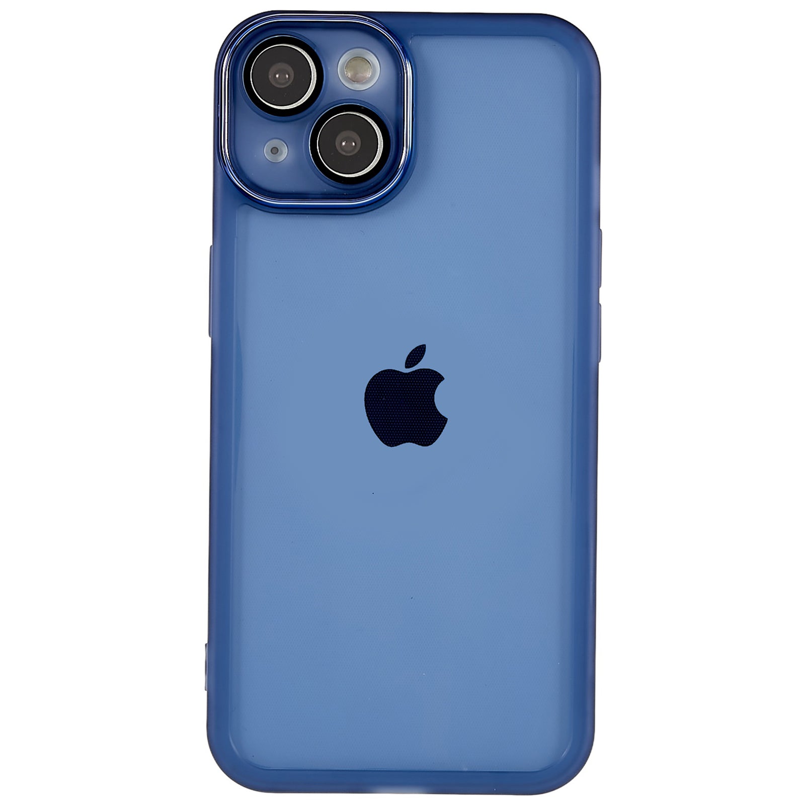 For iPhone 14 Plus Electroplating Camera Frame Phone Case Soft TPU Anti-Fall Shockproof Cover