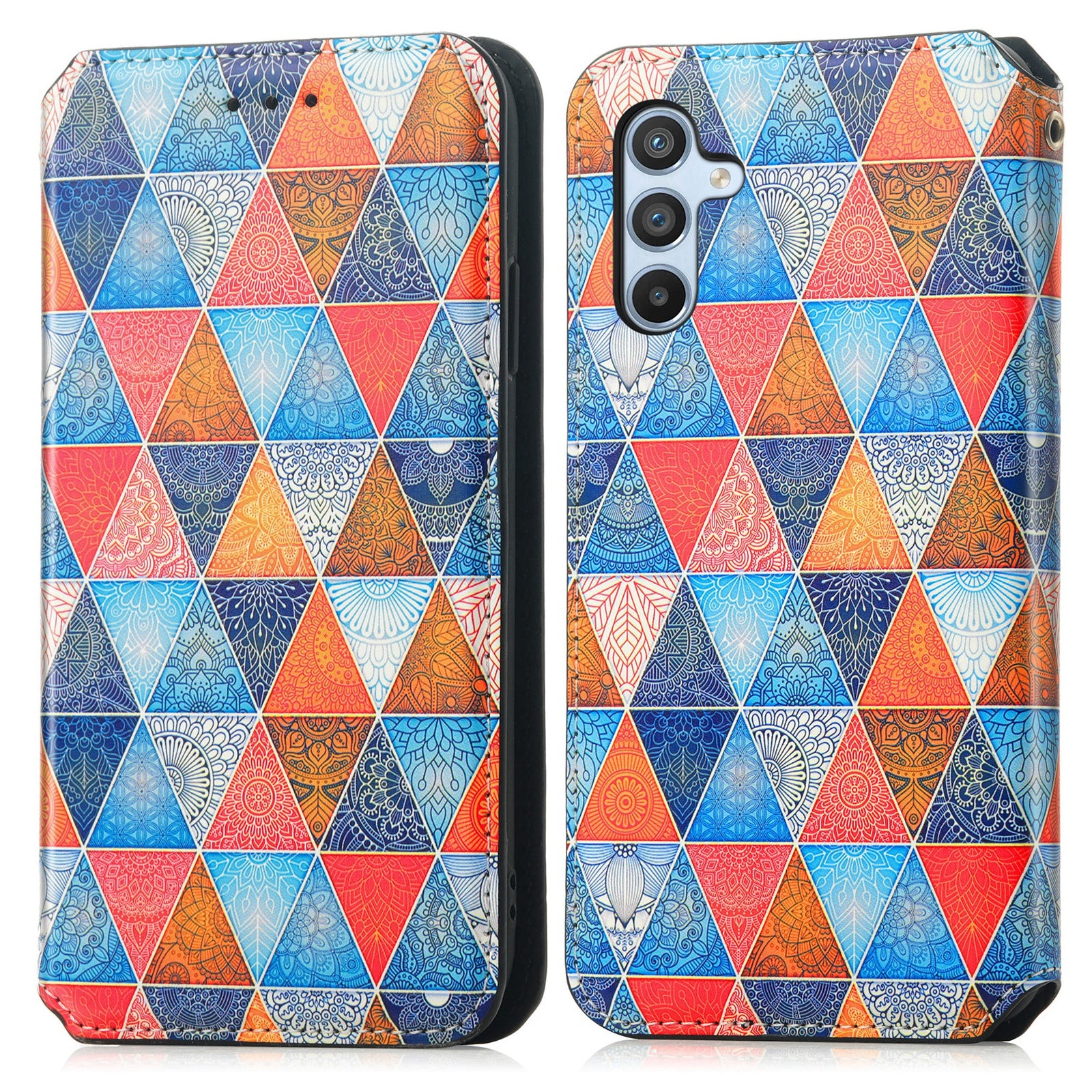 CASENEO 001-serien til Samsung Galaxy A14 5G A14 4G Anti-ridse PU-læder RFID-blokerende tegnebog Etui Mønster Udskrivning Magnetisk Absorptionsstand Telefoncover