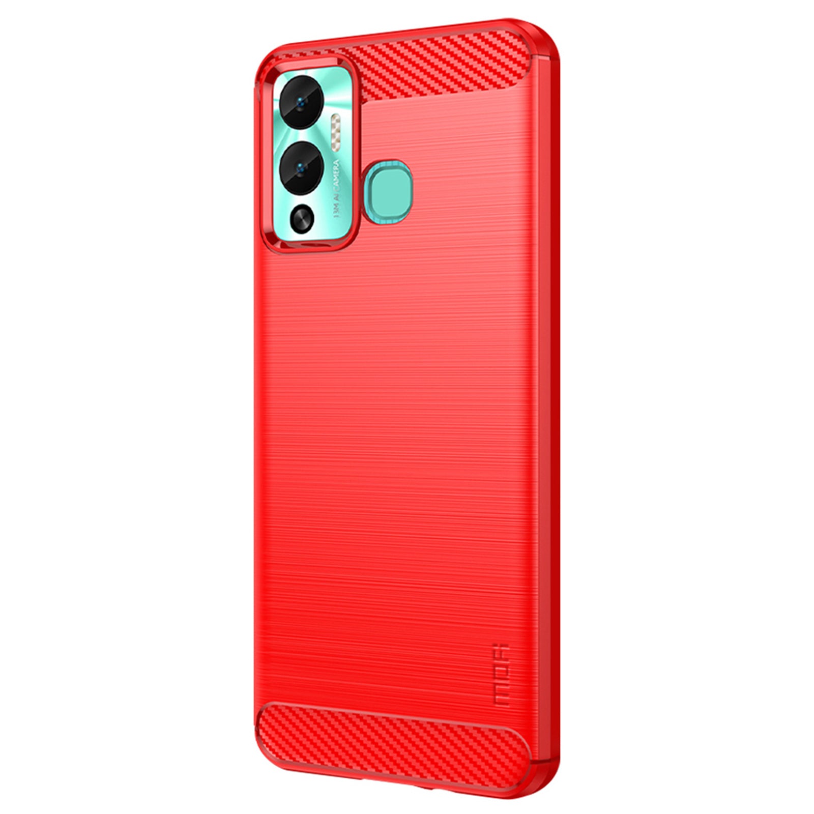 Pouzdro na chytrý telefon MOFI JK TPU Series-1 pro Infinix Hot 12 Play 4G Hot 12 Play NFC 4G broušené uhlíkové vlákno TPU Ochranný zadní kryt telefonu proti poškrábání