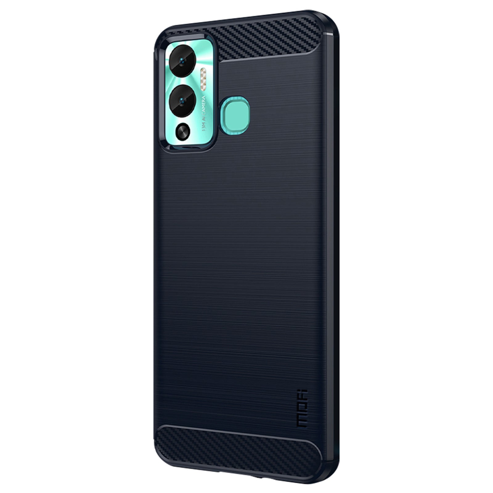 Pouzdro na chytrý telefon MOFI JK TPU Series-1 pro Infinix Hot 12 Play 4G Hot 12 Play NFC 4G broušené uhlíkové vlákno TPU Ochranný zadní kryt telefonu proti poškrábání