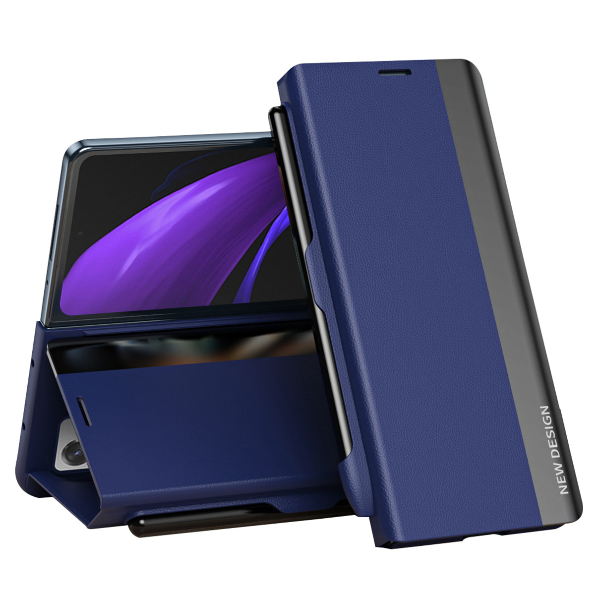 Pouzdro na PC telefon pro Samsung Galaxy Z Fold2 5G Ochranný kryt odolný proti pádu a nárazuvzdorný stojan se slotem pro pero