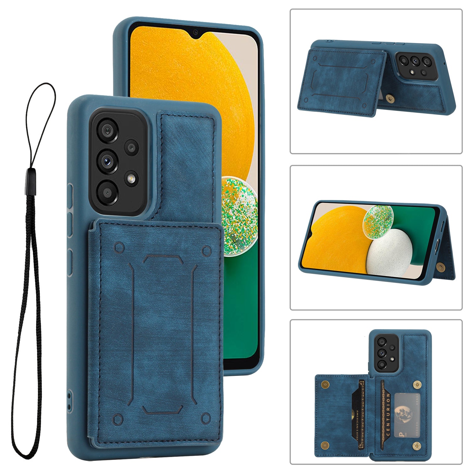 Pro Samsung Galaxy A13 4G A13 5G A04s 4G (164,7 x 76,7 x 9,1 mm) A04 4G (164,4 x 76,3 x 9,1 mm) M13 5G PU kožené pouzdro na telefon TPU s dvojitým držákem karet magnetický kryt