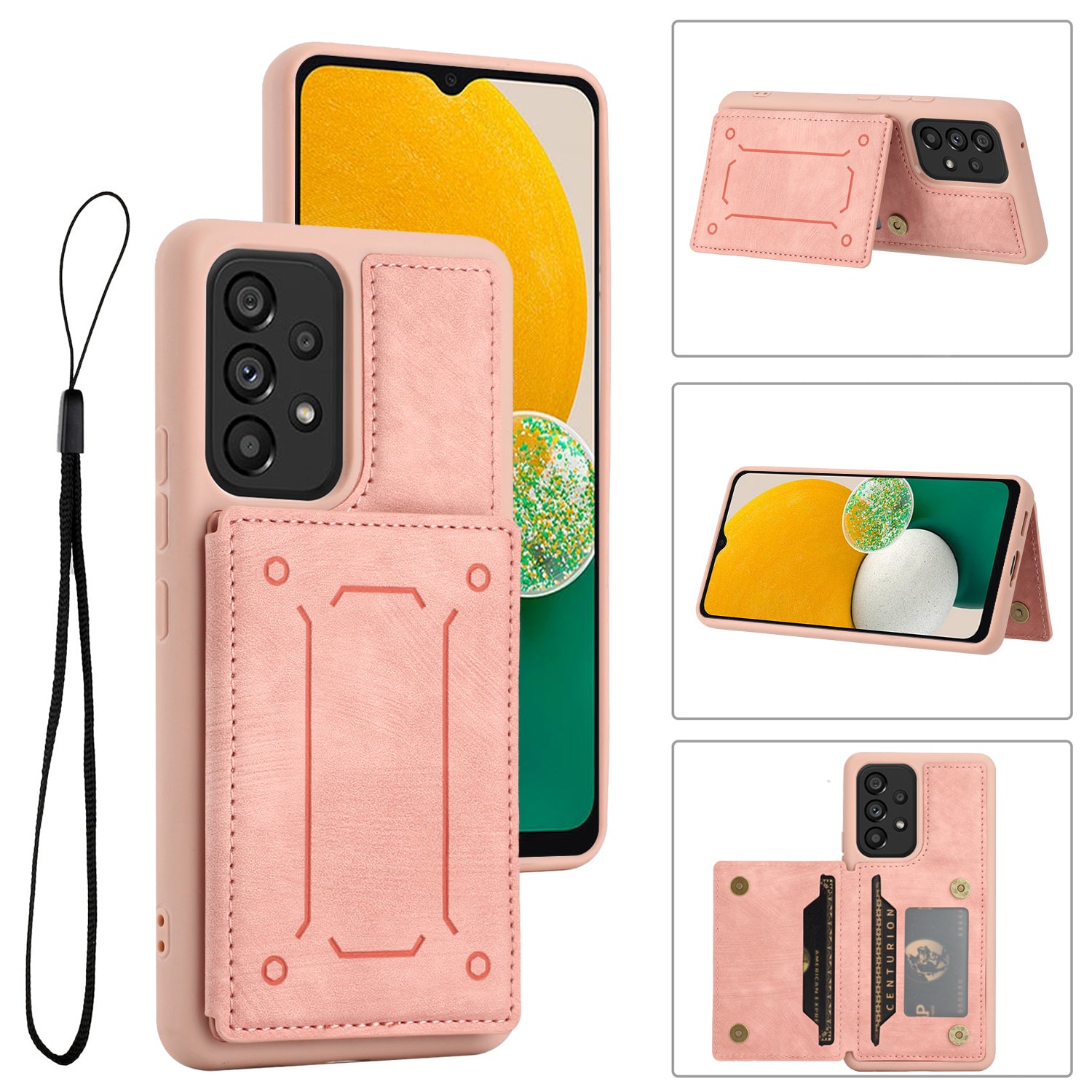 Pro Samsung Galaxy A13 4G A13 5G A04s 4G (164,7 x 76,7 x 9,1 mm) A04 4G (164,4 x 76,3 x 9,1 mm) M13 5G PU kožené pouzdro na telefon TPU s dvojitým držákem karet magnetický kryt