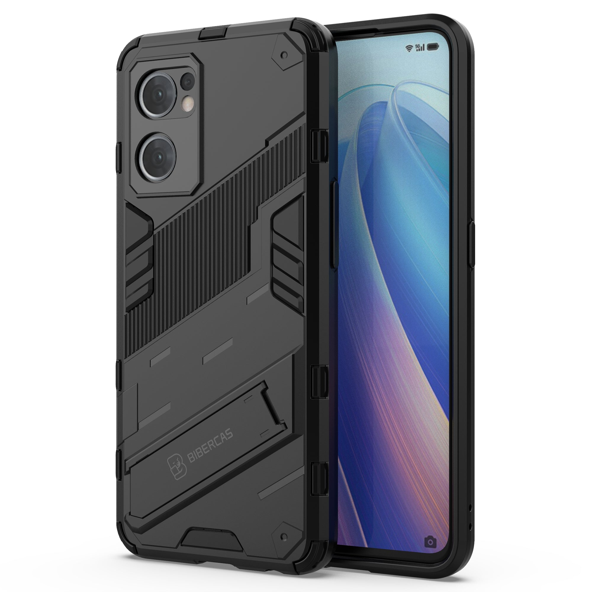 For Oppo Reno7 5G (Global) Find X5 Lite Shockproof Phone Case Kickstand Dual-Layer Design Soft TPU Hard PC Phone Back Cover