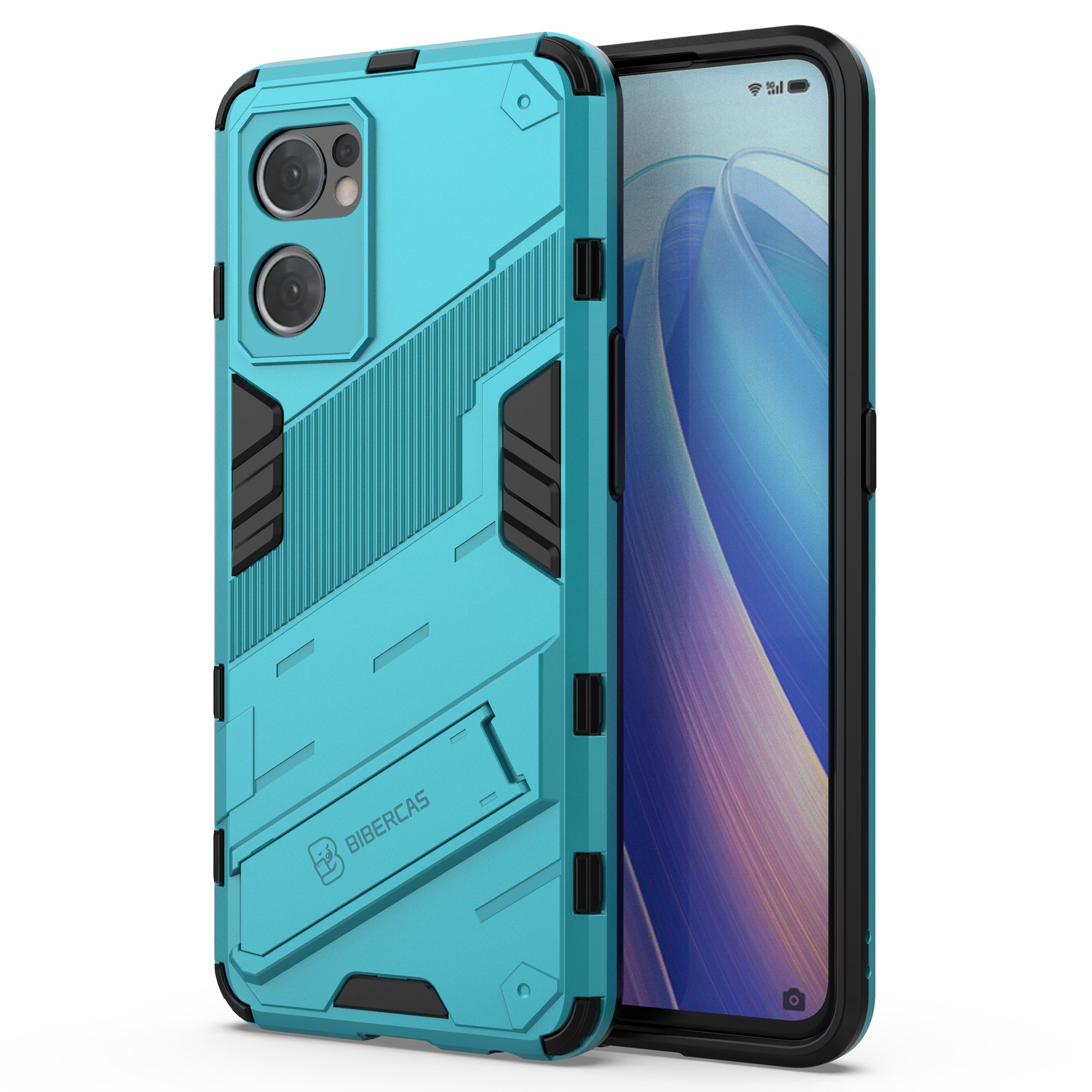 Pro Oppo Reno7 5G (Global) Find X5 Lite Nárazuvzdorné pouzdro na telefon Kickstand Dvouvrstvý design Měkký TPU pevný zadní kryt PC telefonu