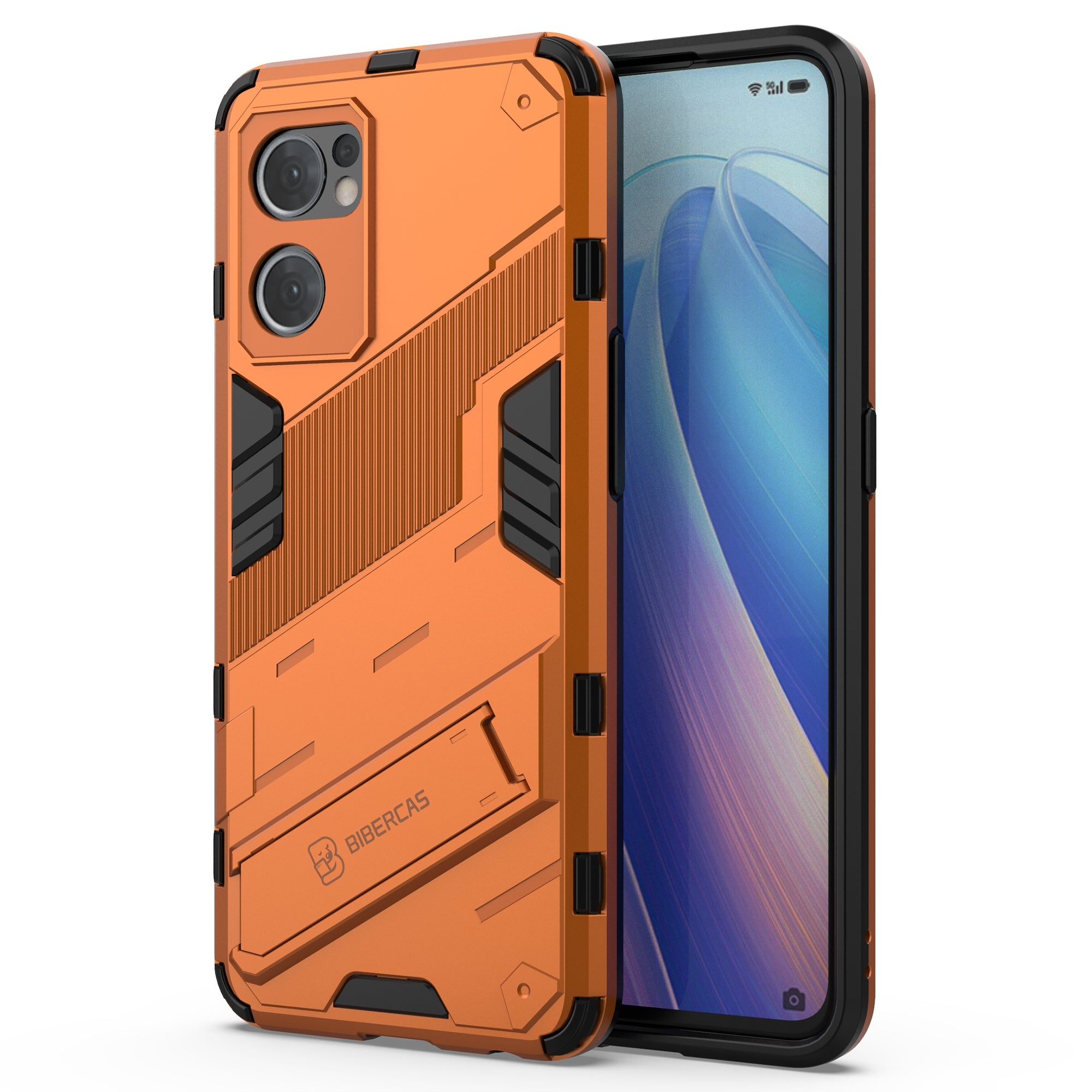 Pro Oppo Reno7 5G (Global) Find X5 Lite Nárazuvzdorné pouzdro na telefon Kickstand Dvouvrstvý design Měkký TPU pevný zadní kryt PC telefonu