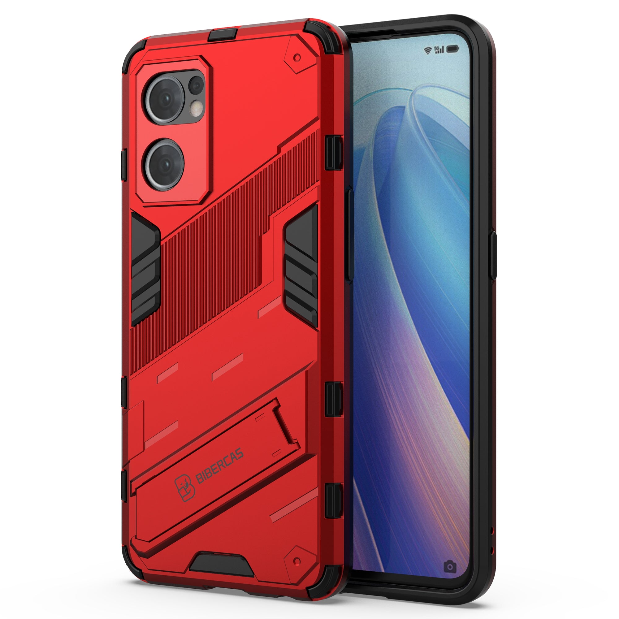 Pro Oppo Reno7 5G (Global) Find X5 Lite Nárazuvzdorné pouzdro na telefon Kickstand Dvouvrstvý design Měkký TPU pevný zadní kryt PC telefonu