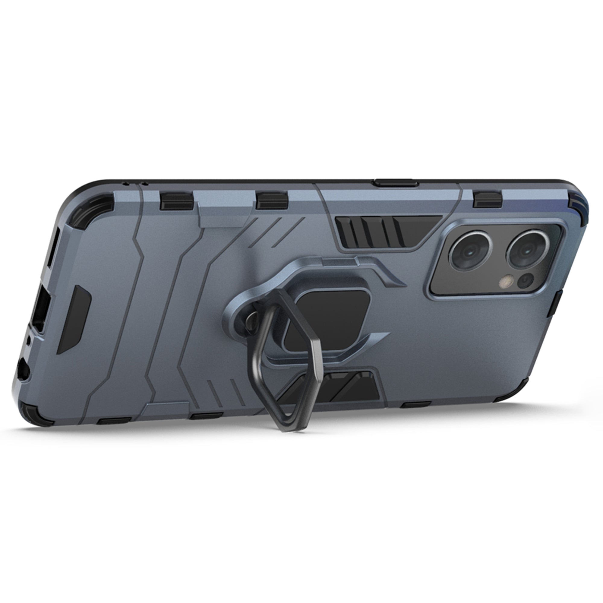 For Oppo Reno7 5G (Global) Find X5 Lite Ring Holder Kickstand Phone Case TPU PC Anti-Scratch Protective Cover