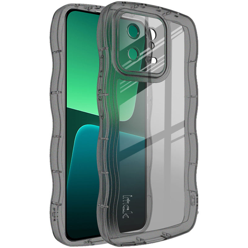IMAK UX-8 Series For Xiaomi 13 5G Soft TPU Clear Phone Case Lightweight Drop-proof Back Cover with Wavy Shape Edge