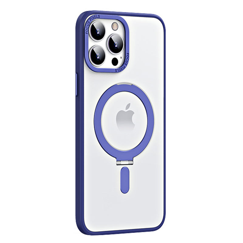 Til iPhone 13 Pro 6,1 tommer Kompatibel med MagSafe Skin-touch Drop Resistant Telefoncover Galvanisering Kameraramme Design PC TPU Kickstand Cover