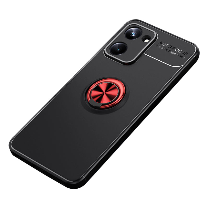 For Realme 10 Pro 5G Shockproof TPU Phone Case Ring Holder Kickstand Anti-drop Phone Back Cover