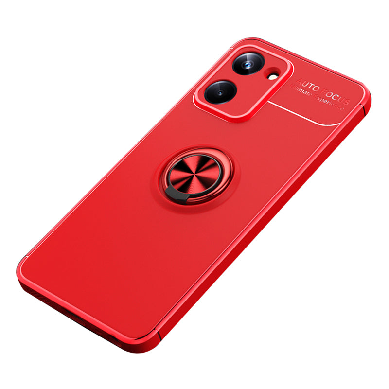 For Realme 10 Pro 5G Shockproof TPU Phone Case Ring Holder Kickstand Anti-drop Phone Back Cover