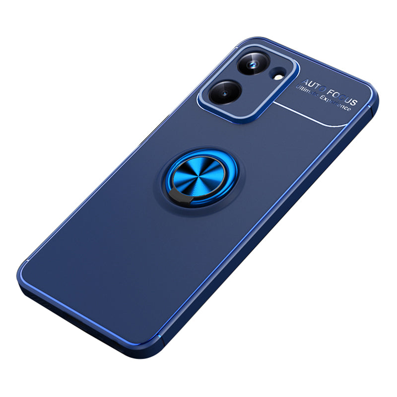 For Realme 10 Pro 5G Shockproof TPU Phone Case Ring Holder Kickstand Anti-drop Phone Back Cover