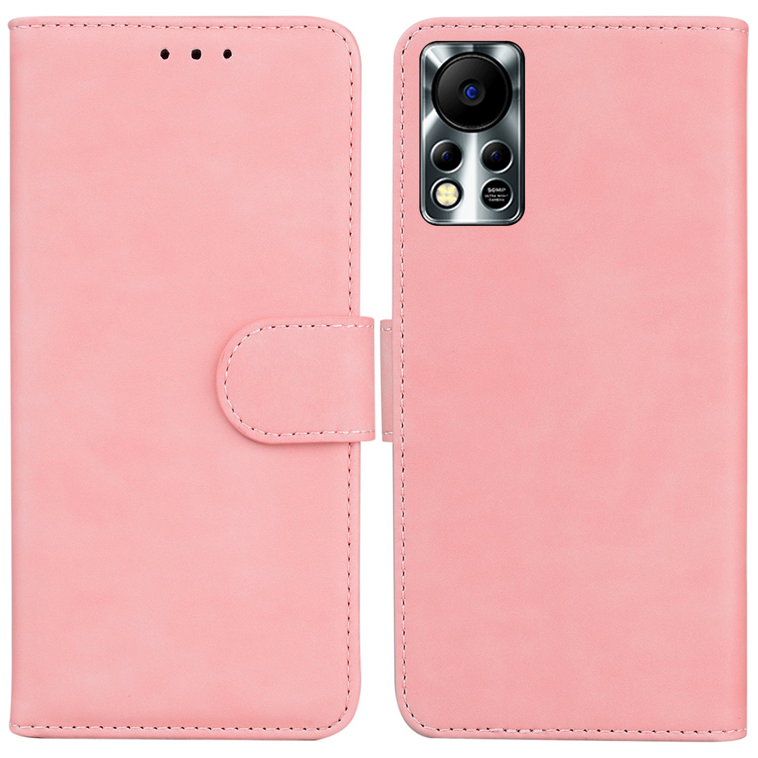 For Infinix Hot 11s NFC 4G X6812B Solid Color PU Leather Case Stand Magnetic Flip Wallet Phone Cover
