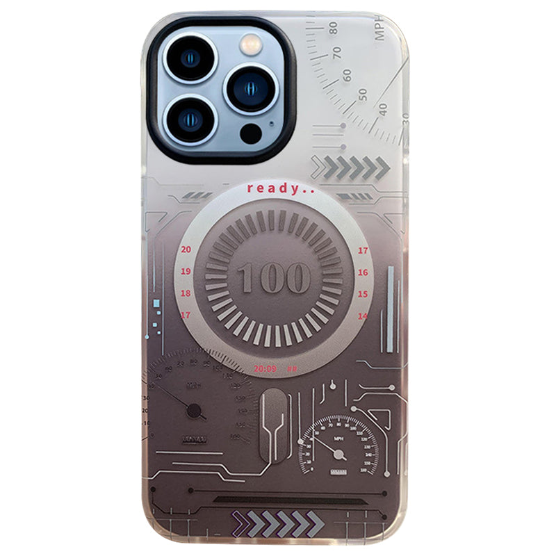 Circuit Board Style Magnetic Case for iPhone 14 Pro Max Compatible with MagSafe Soft TPU Scratch Resistant IMD Cover