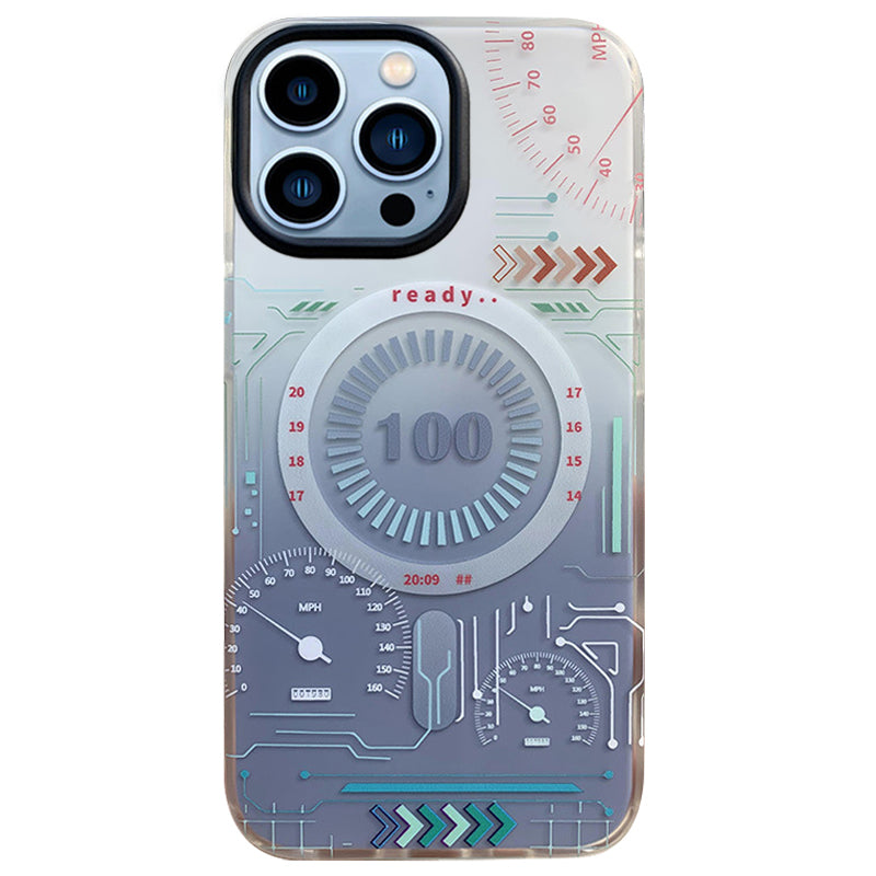 Circuit Board Style Magnetic Case for iPhone 14 Pro Max Compatible with MagSafe Soft TPU Scratch Resistant IMD Cover