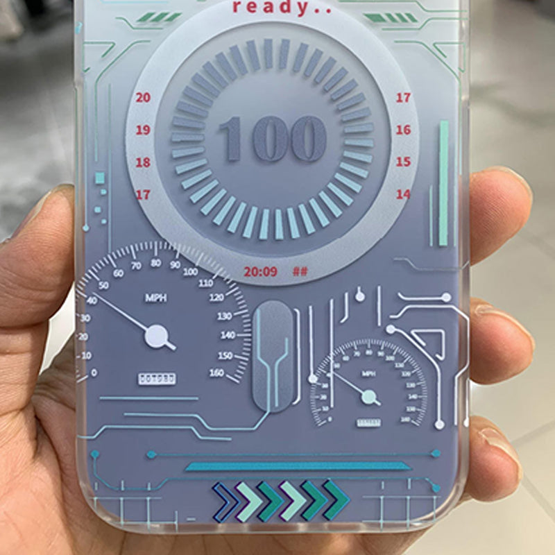 Circuit Board Style Magnetic Case for iPhone 14 Pro Max Compatible with MagSafe Soft TPU Scratch Resistant IMD Cover