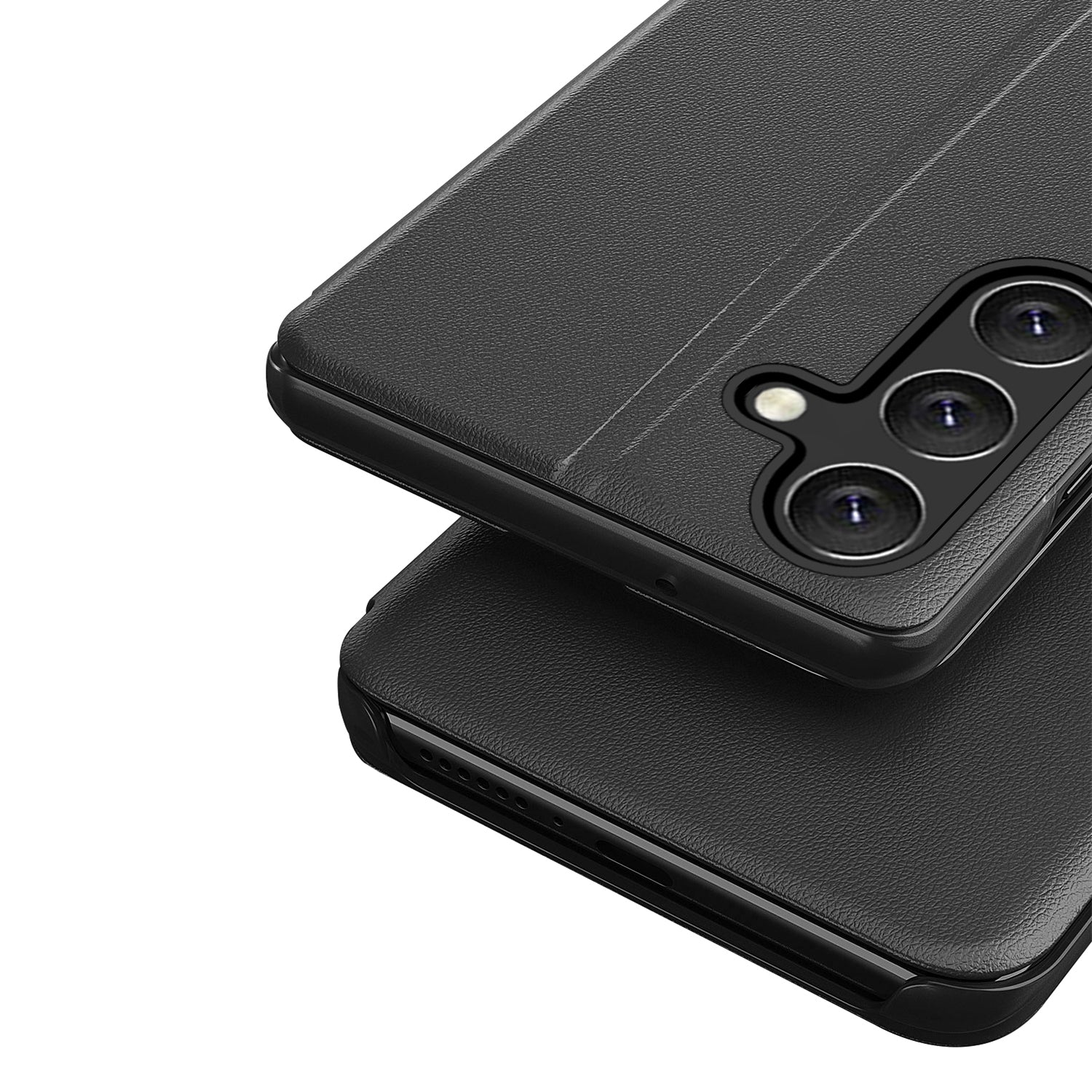 For Samsung Galaxy A54 5G Phone Case Clear View Window Anti-scratch Flip Leather Phone Cover with Stand