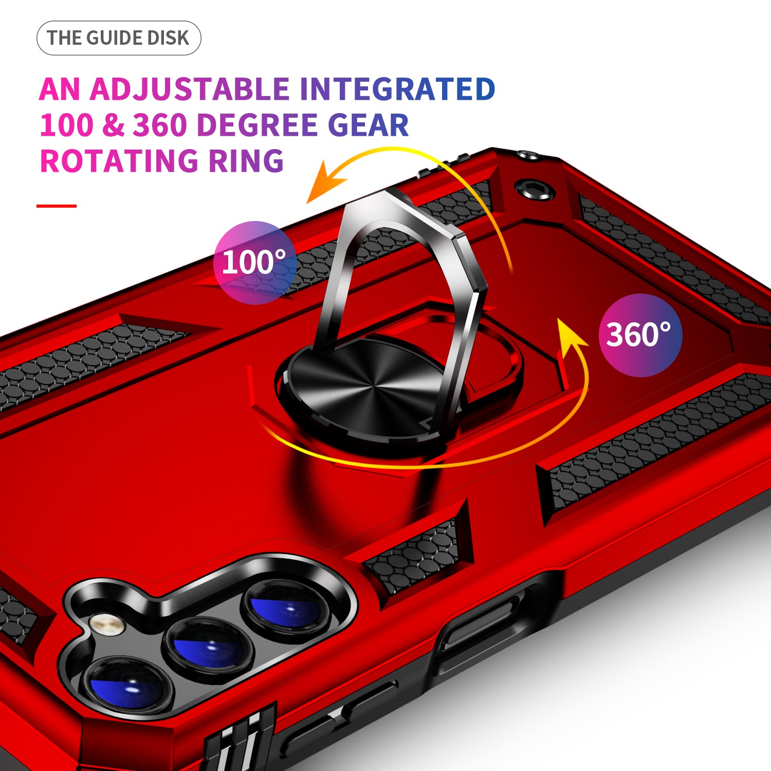 For Samsung Galaxy A14 5G Military Grade Shockproof Phone Case Ring Kickstand Design PC TPU Drop-proof Cover