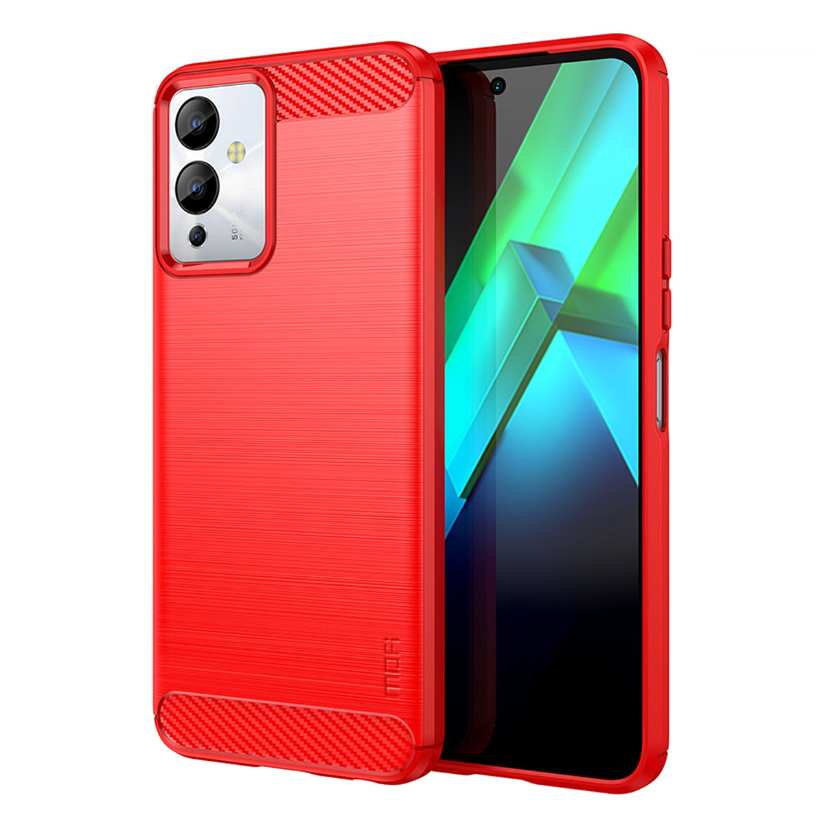 MOFI JK TPU Series-1 For Infinix Note 12i Smartphone Case Drop Protection TPU Carbon Fiber Brushed Phone Cover