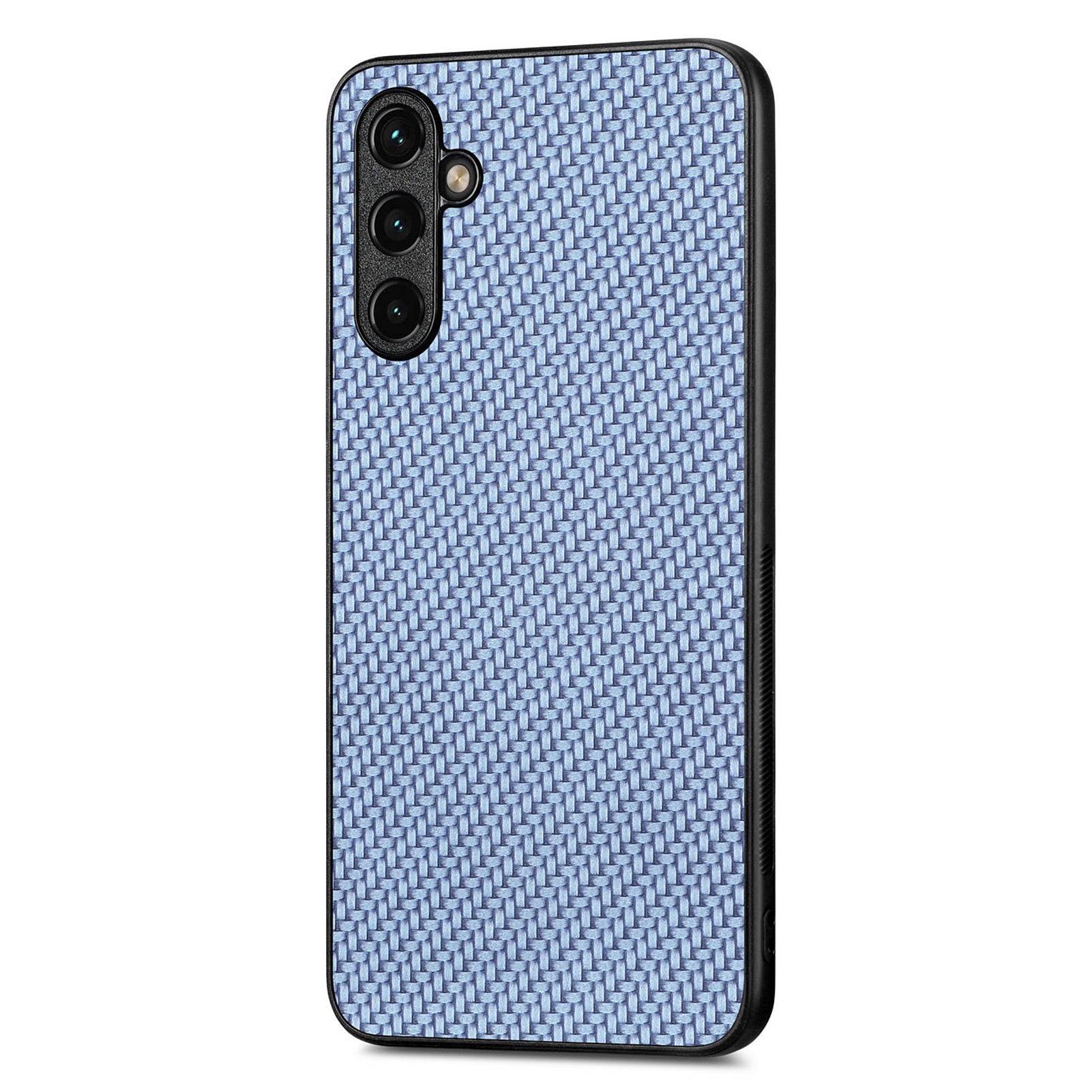 For Samsung Galaxy A54 5G Carbon Fiber Texture PU Leather Coated TPU Protective Case Anti-scratch Cell Phone Cover
