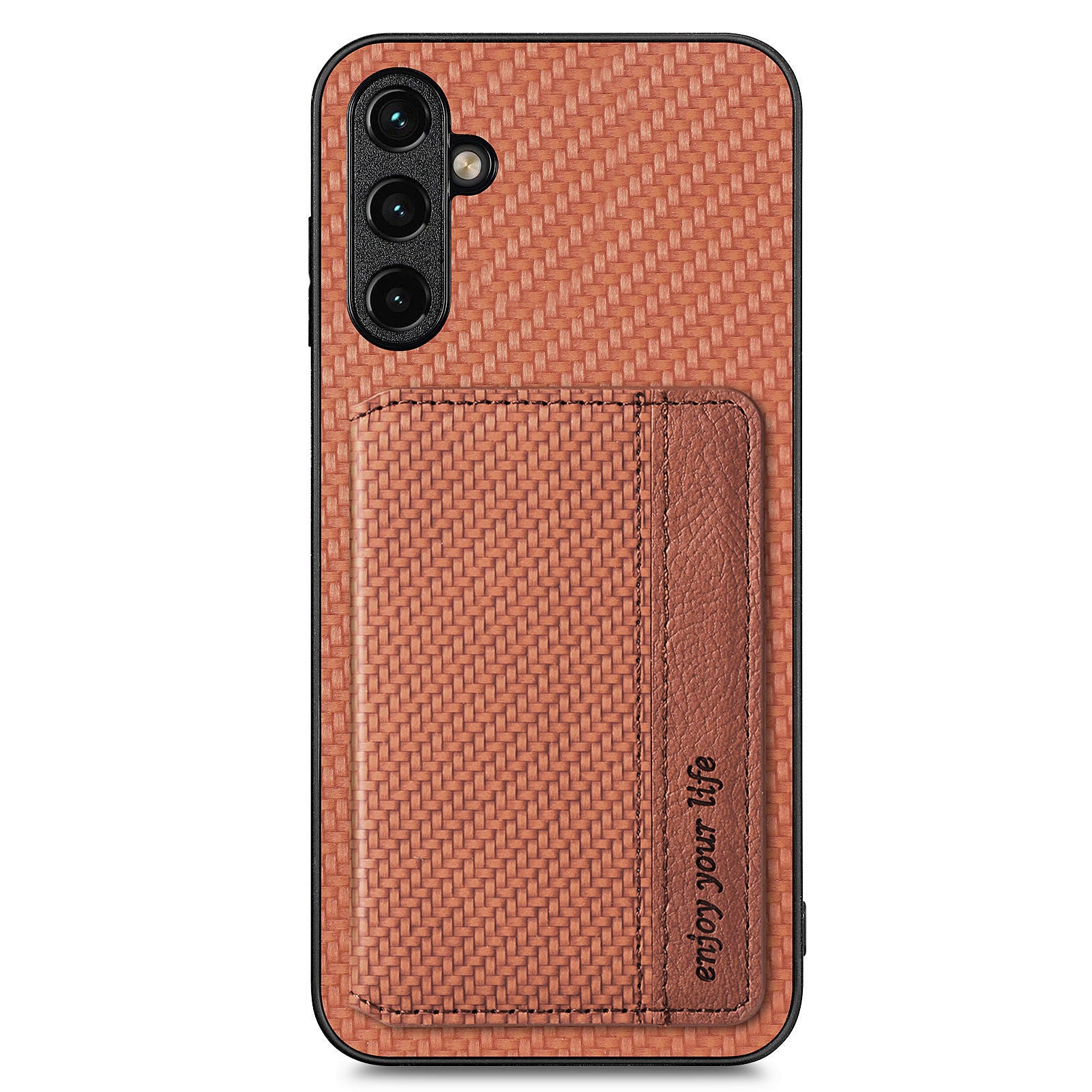 For Samsung Galaxy A54 5G Carbon Fiber Texture RFID Blocking Phone Case Wallet Kickstand PU Leather Coated TPU Magnetic Cover