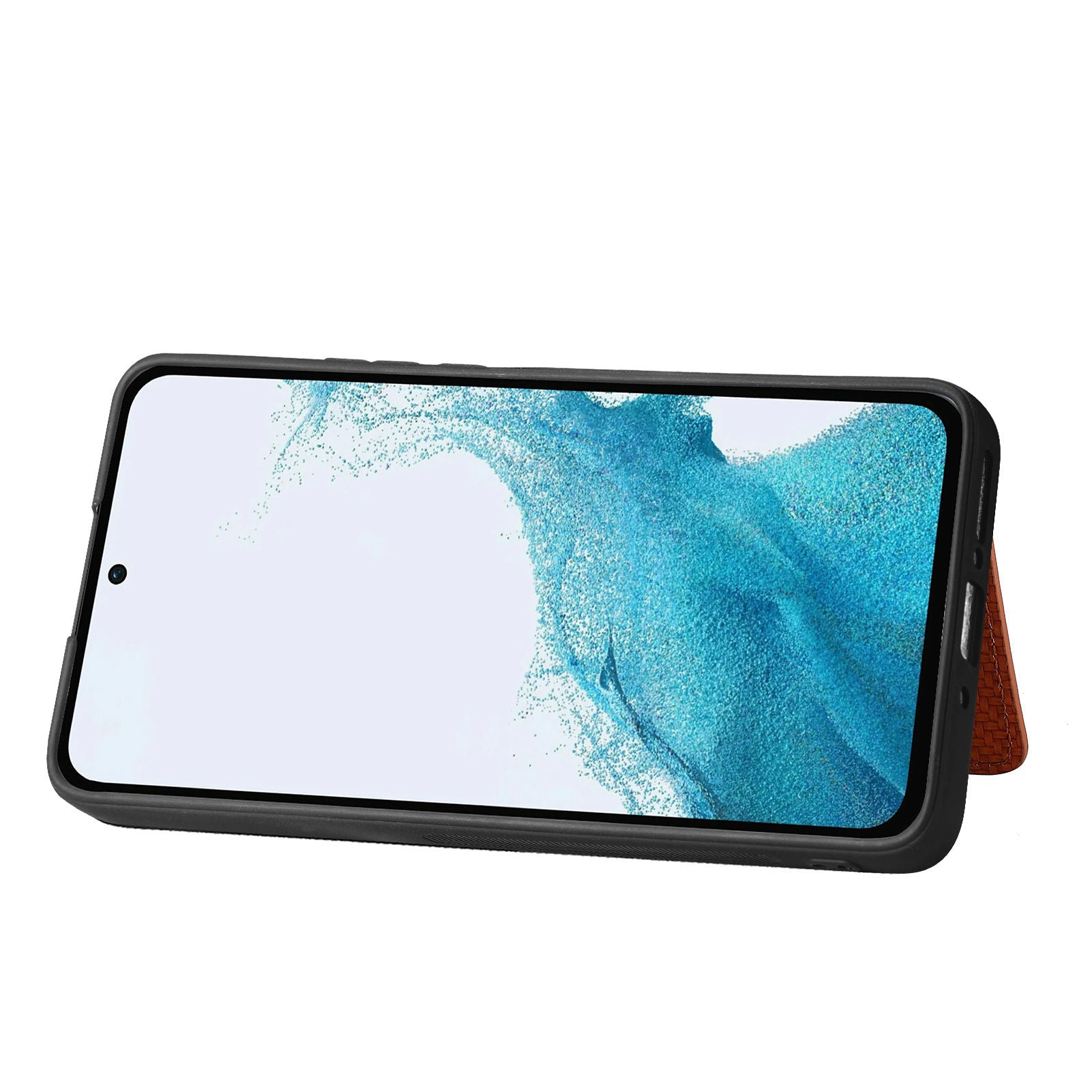 For Samsung Galaxy A54 5G Carbon Fiber Texture RFID Blocking Phone Case Wallet Kickstand PU Leather Coated TPU Magnetic Cover