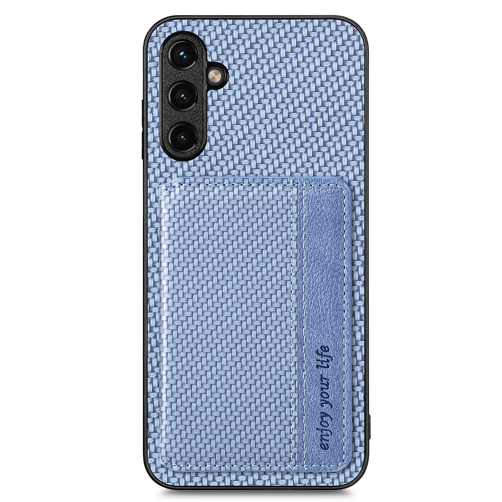 For Samsung Galaxy A54 5G Carbon Fiber Texture RFID Blocking Phone Case Wallet Kickstand PU Leather Coated TPU Magnetic Cover