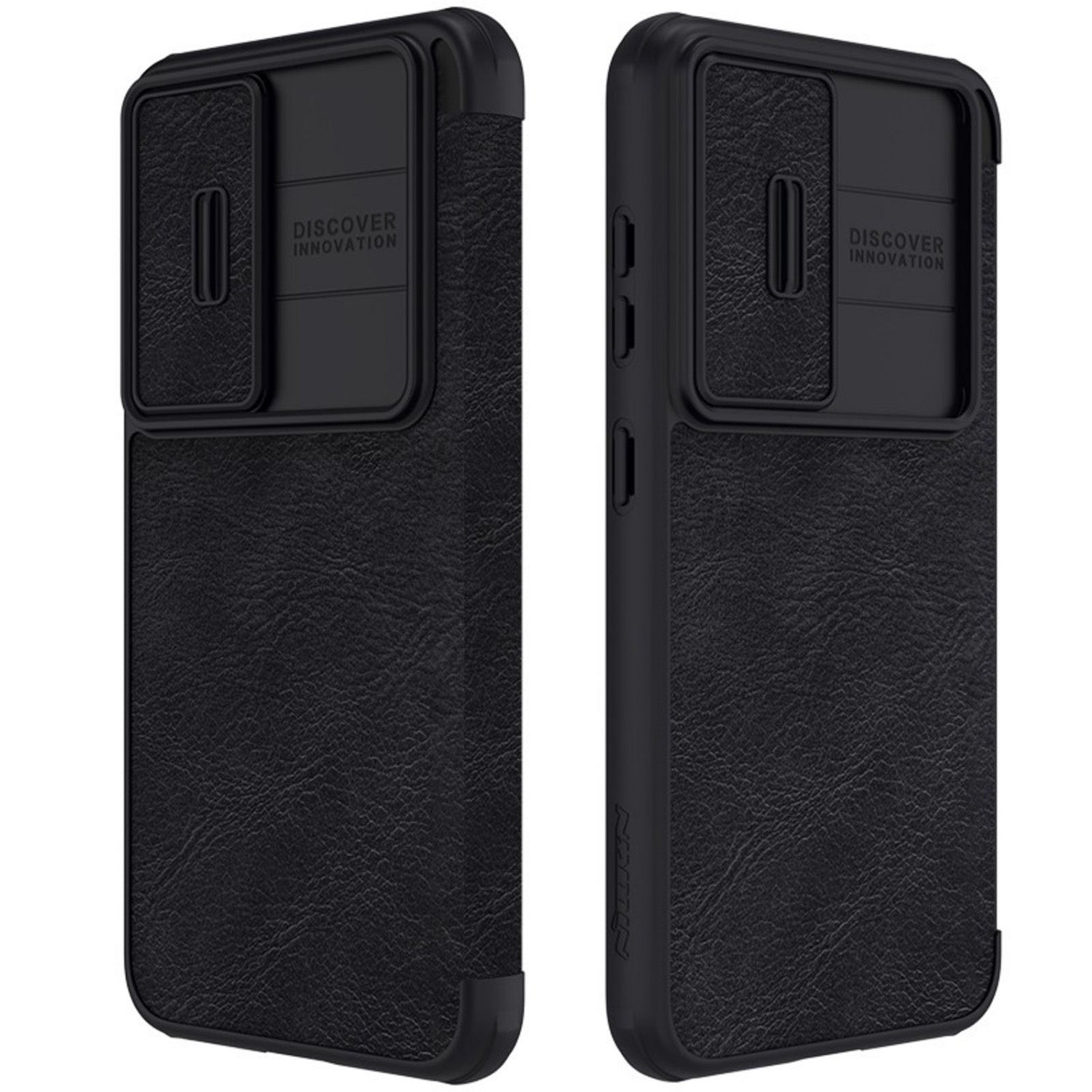 NILLKIN Qin Pro Series for Samsung Galaxy S23 PU Leather Anti-drop Phone Case Slide Lens Protection Card Holder Protective Cover