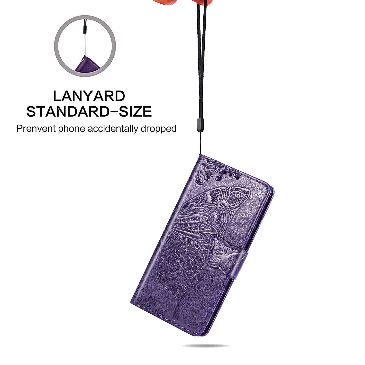 For Xiaomi Redmi 9A Mobile Phone Shell Cover Imprinted Butterfly Pattern Magnetic Closure Phone Wallet PU Leather Stand Case