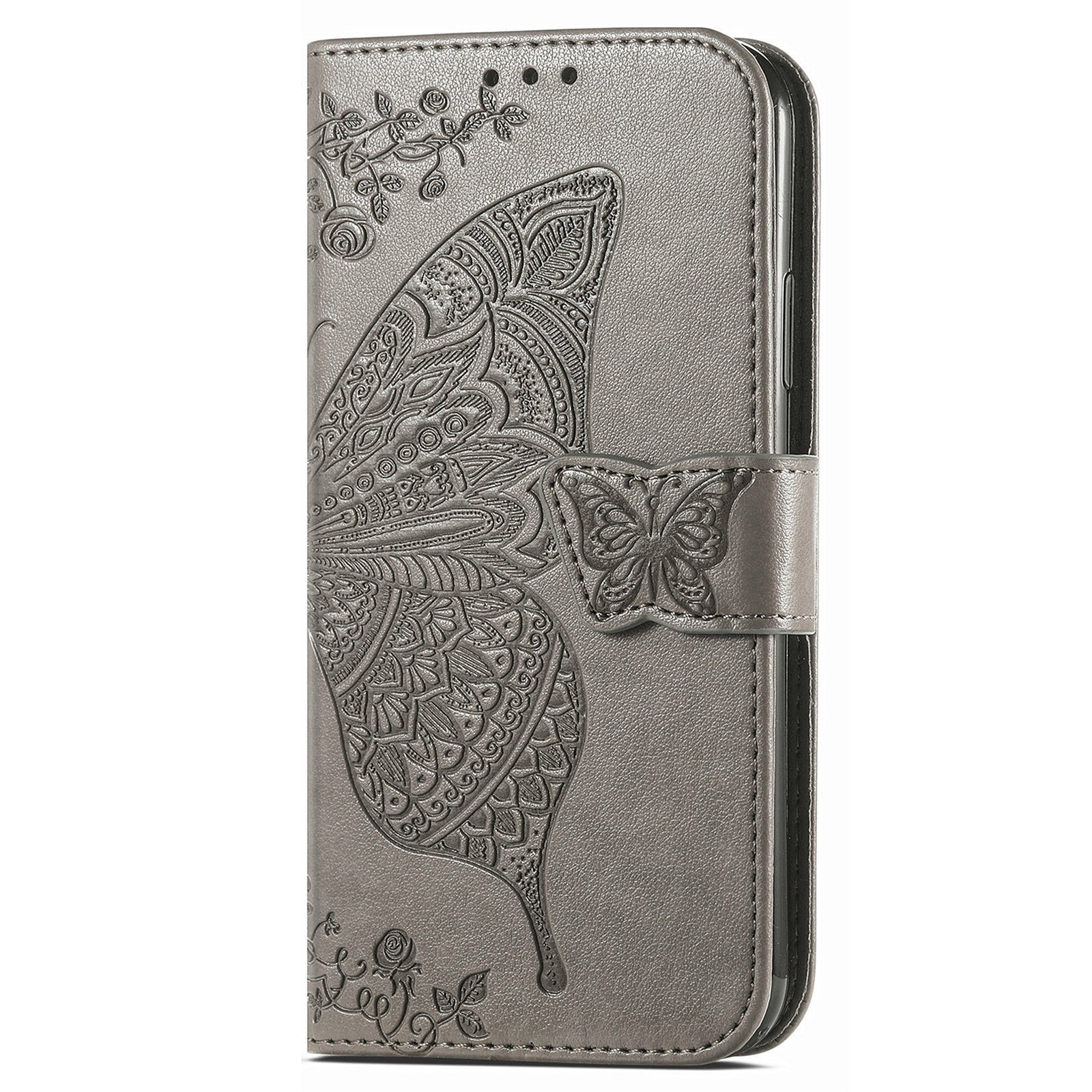 For Xiaomi Redmi A1 4G A2 4G Wallet Phone Cover Imprinted Butterfly Pattern PU Leather Stand Case Magnetic Clasp Shell
