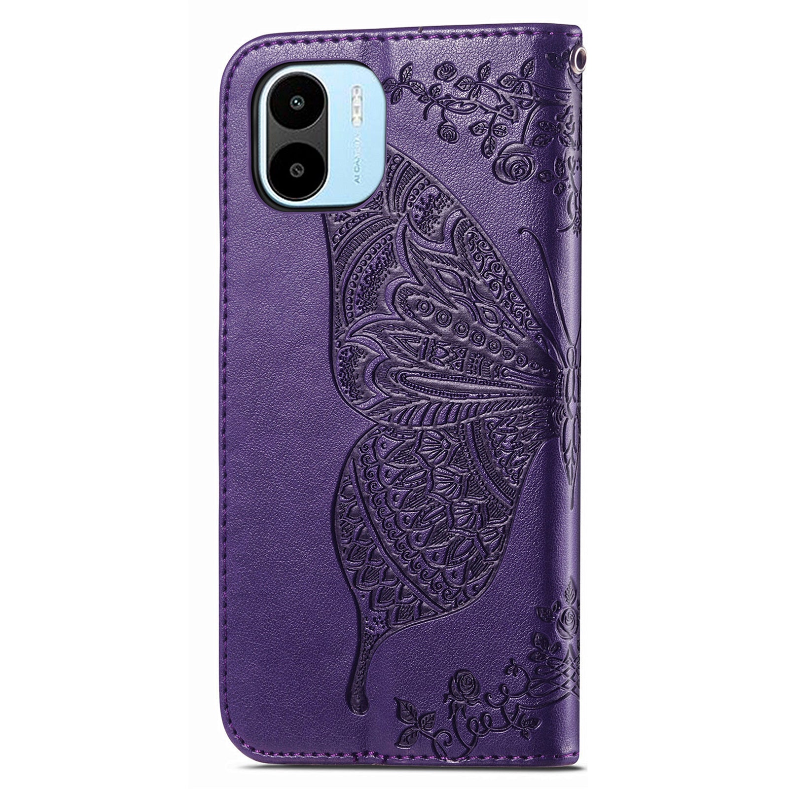 For Xiaomi Redmi A1 4G A2 4G Wallet Phone Cover Imprinted Butterfly Pattern PU Leather Stand Case Magnetic Clasp Shell