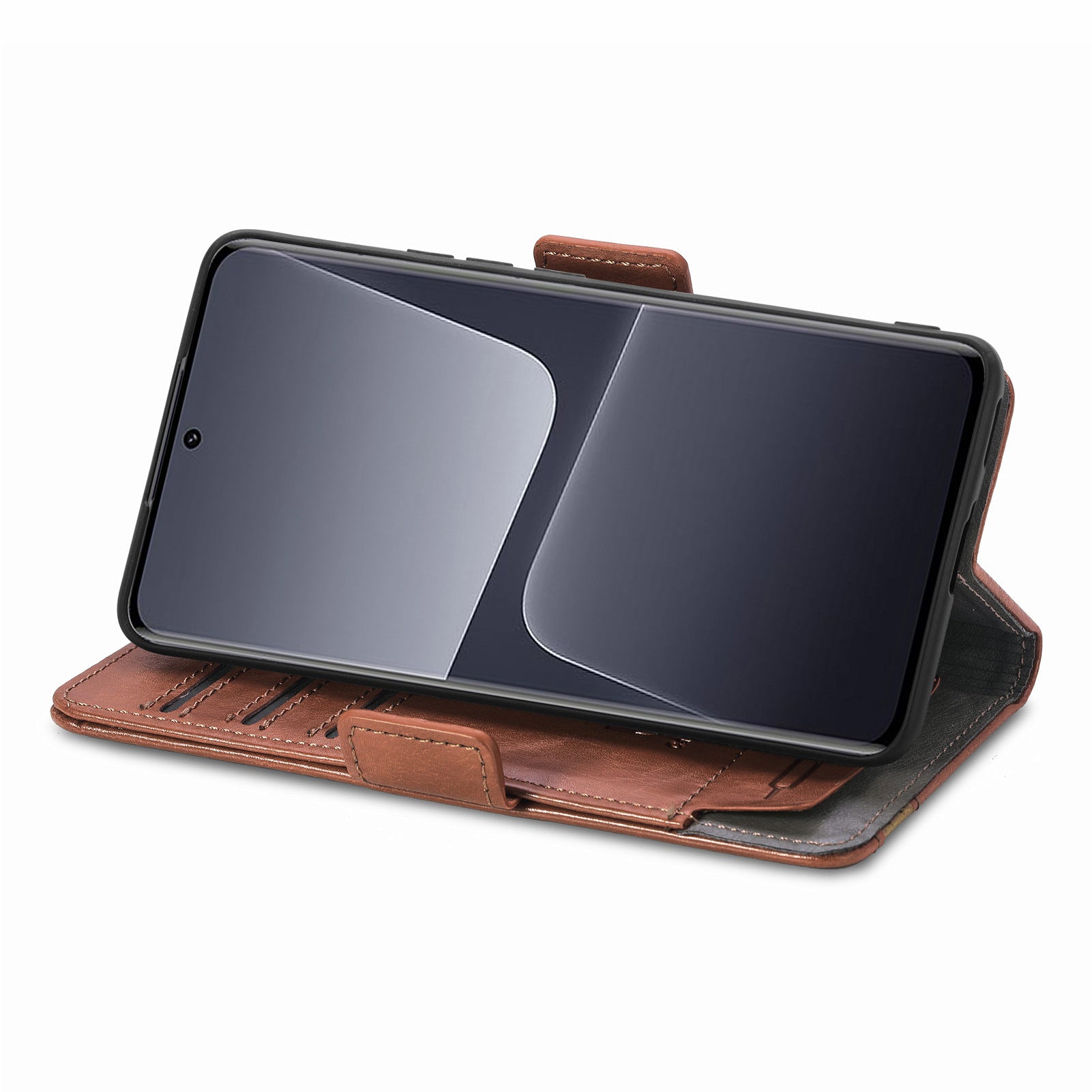 CASENEO 002 Series for Xiaomi 13 Pro 5G Business Splicing Phone Case PU Leather RFID Blocking Wallet Stand Folio Flip Cover