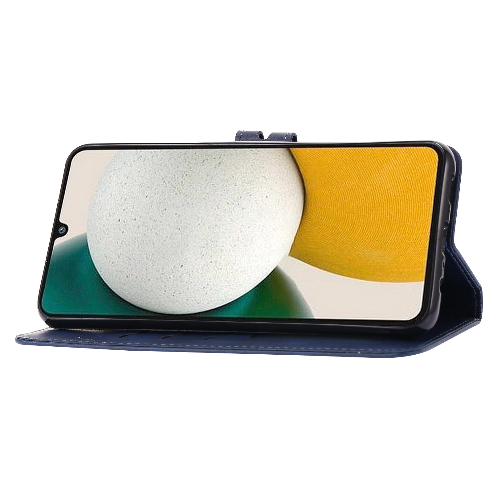 For Samsung Galaxy A34 5G Happy Cat Pattern Imprinted PU Leather Case Full Protection Phone Stand Wallet Cover