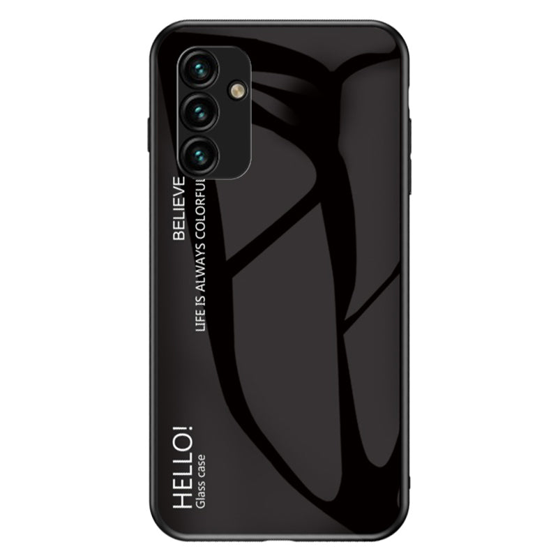 For Samsung Galaxy A34 5G Gradient Color Drop-proof Phone Case Tempered Glass PC TPU Protective Case
