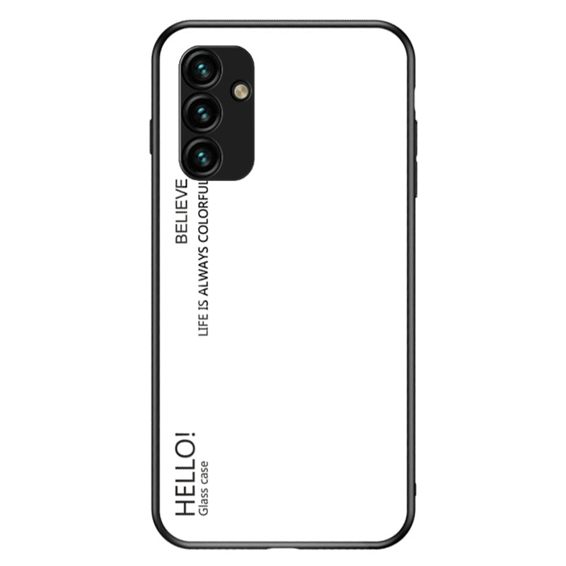 For Samsung Galaxy A34 5G Gradient Color Drop-proof Phone Case Tempered Glass PC TPU Protective Case