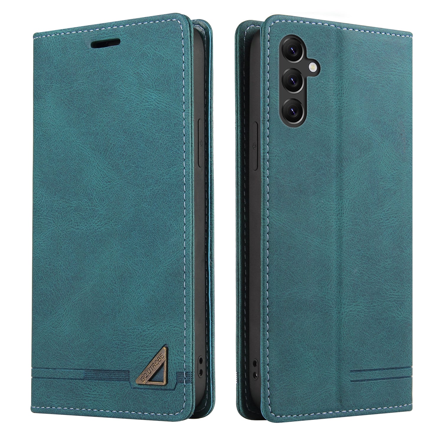 GQ.UTROBE 008 Series For Samsung Galaxy A14 5G RFID Blocking Skin-touch Feeling Full Coverage PU Leather Stand Wallet Phone Case