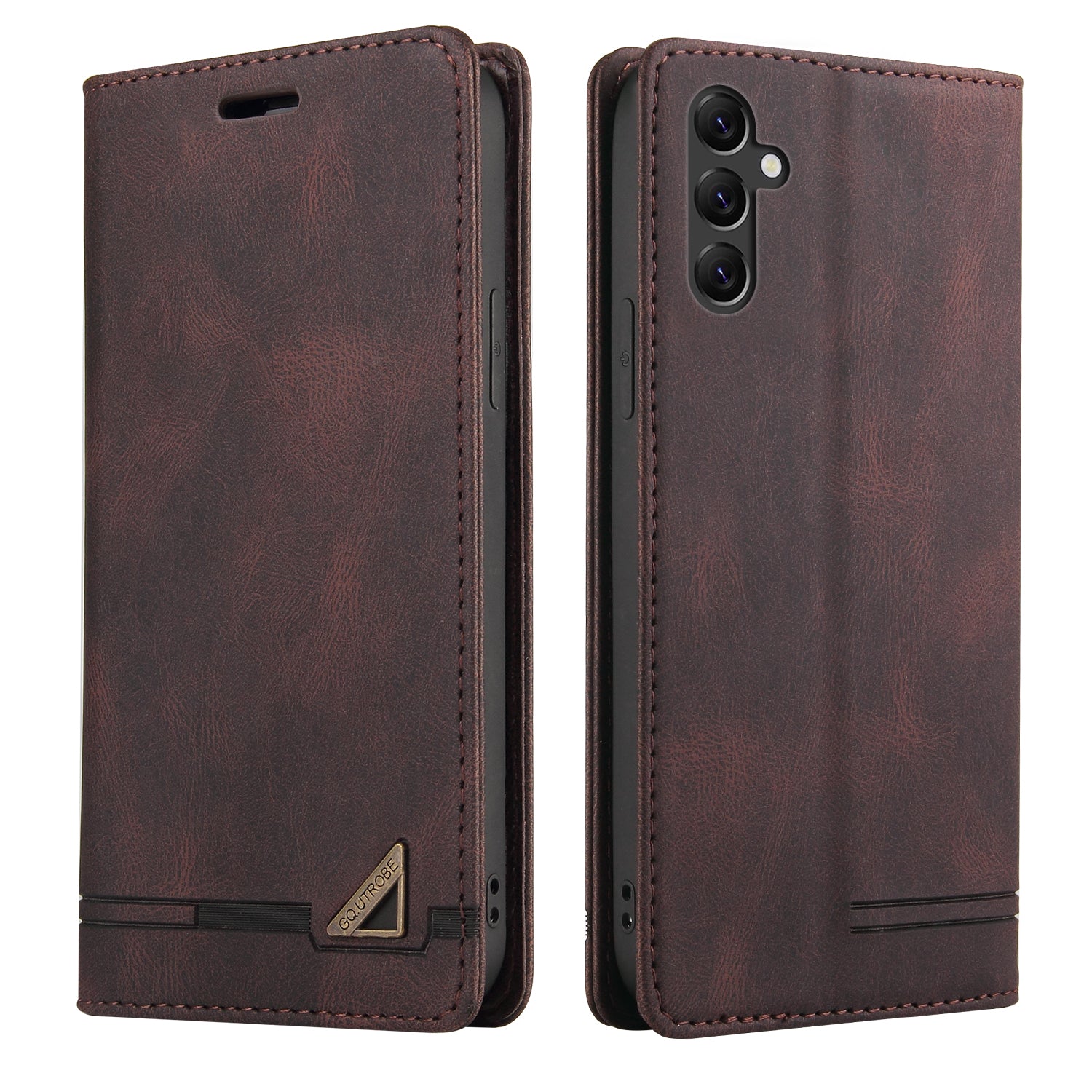 GQ.UTROBE 008 Series For Samsung Galaxy A14 5G RFID Blocking Skin-touch Feeling Full Coverage PU Leather Stand Wallet Phone Case
