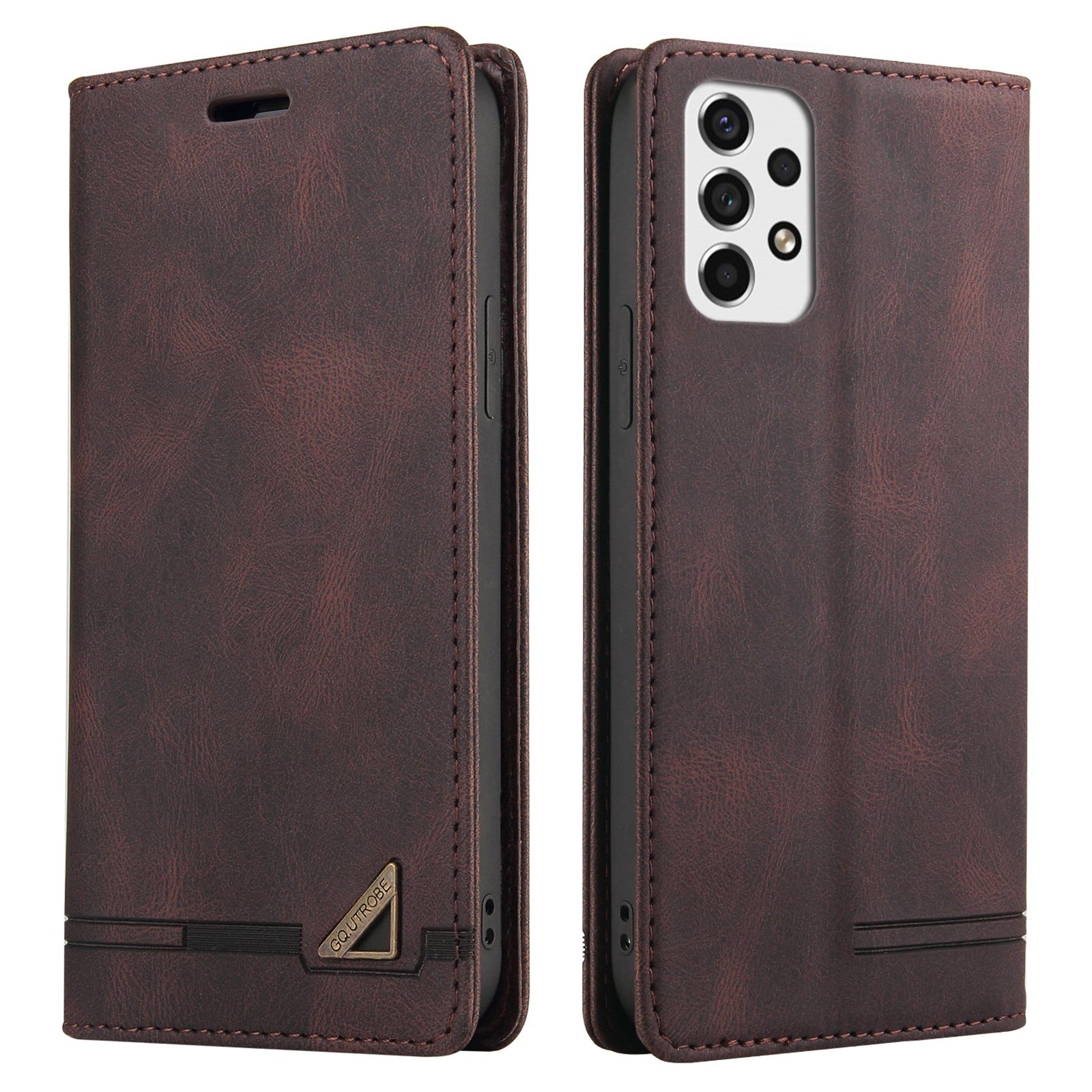 GQ.UTROBE 008 Series For Samsung Galaxy A73 5G Skin-touch Feeling Phone Case RFID Blocking PU Leather Stand Wallet Cover