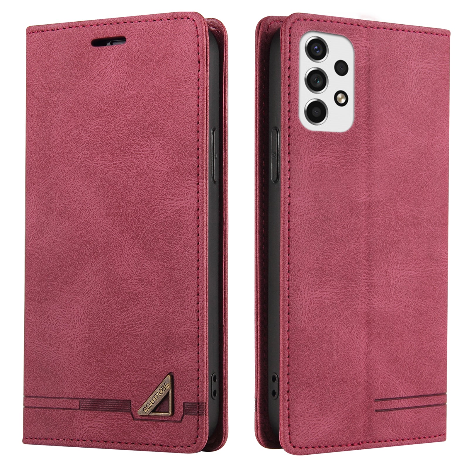 GQ.UTROBE 008 Series For Samsung Galaxy A73 5G Skin-touch Feeling Phone Case RFID Blocking PU Leather Stand Wallet Cover