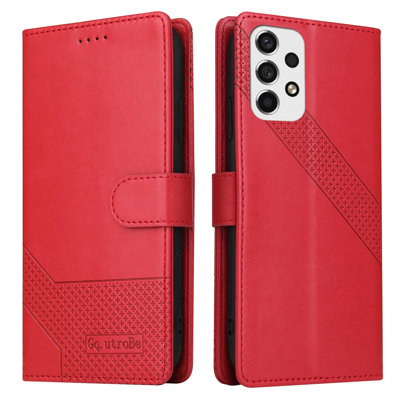 Řada GQ.UTROBE 009 pro Samsung Galaxy A53 5G Splicing PU kožené pouzdro na telefon Stojan na peněženku Kryt s magnetickou sponou