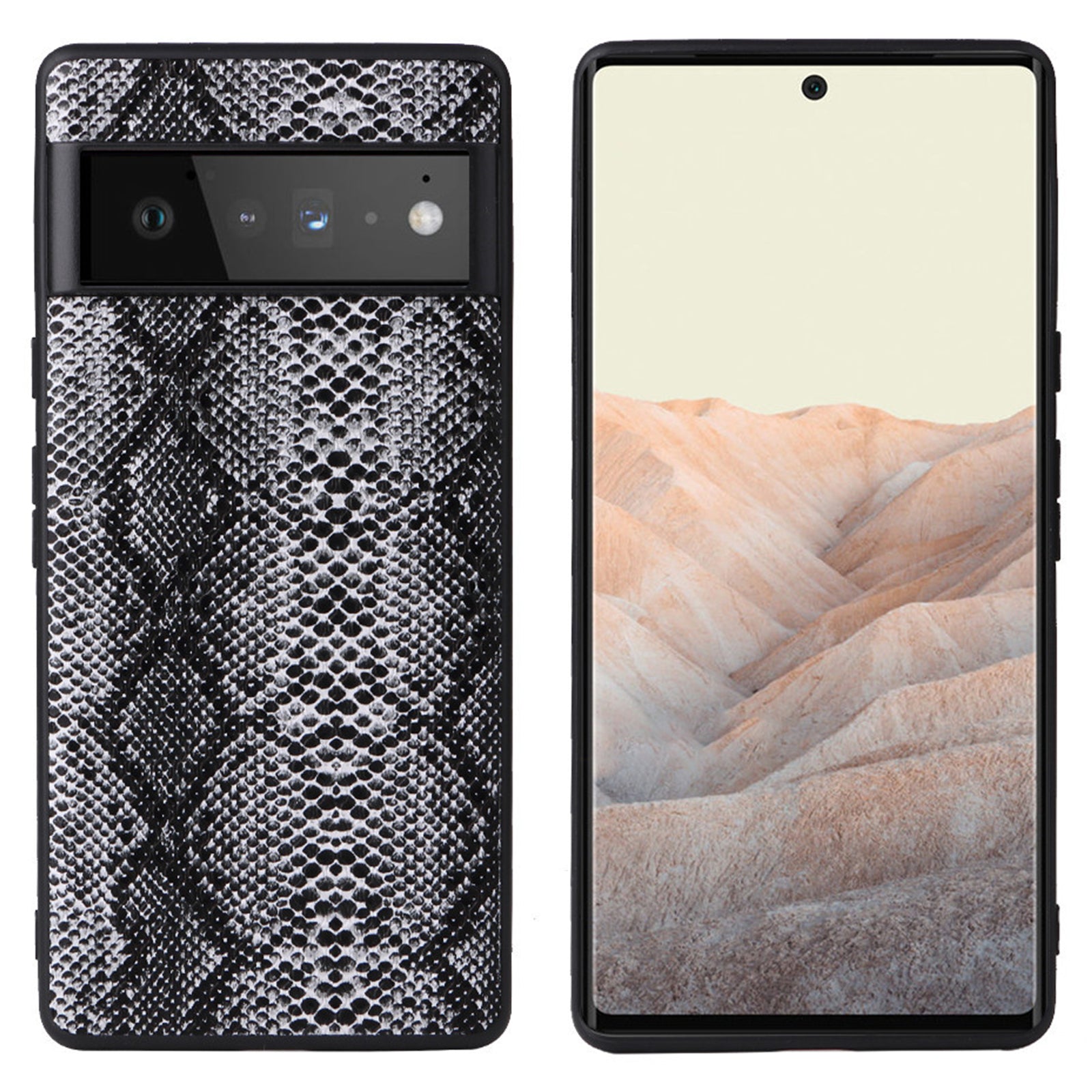For Google Pixel 7 Pro 5G Anti-scratch Phone Case Textured PU Leather Coated TPU PC Hybrid Cover
