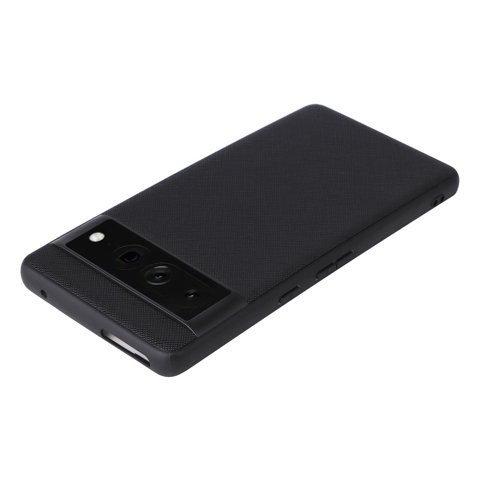 For Google Pixel 7 Pro 5G Anti-scratch Phone Case Textured PU Leather Coated TPU PC Hybrid Cover