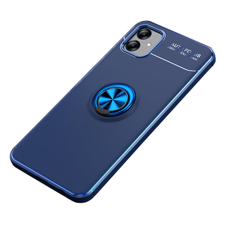 For Samsung Galaxy A04 4G (164.4 x 76.3 x 9.1 mm) A04e 4G F04 4G M04 4G Drop Proof TPU Phone Case Ring Holder Kickstand Phone Back Cover