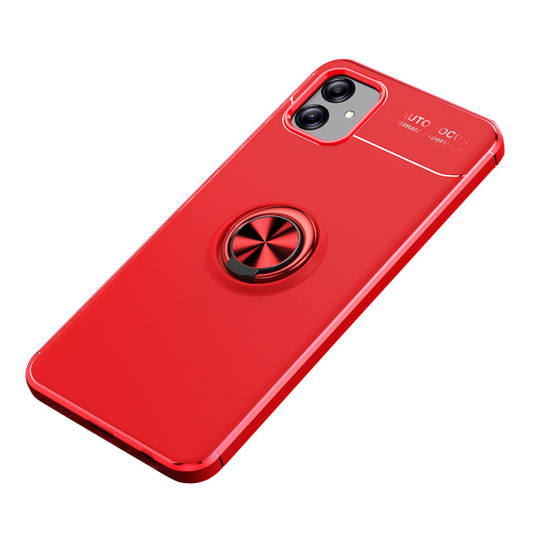 For Samsung Galaxy A04 4G (164.4 x 76.3 x 9.1 mm) A04e 4G F04 4G M04 4G Drop Proof TPU Phone Case Ring Holder Kickstand Phone Back Cover