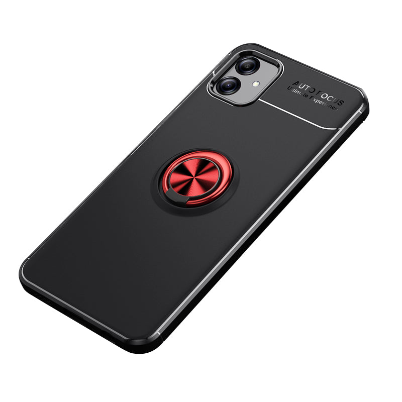 For Samsung Galaxy A04 4G (164.4 x 76.3 x 9.1 mm) A04e 4G F04 4G M04 4G Drop Proof TPU Phone Case Ring Holder Kickstand Phone Back Cover