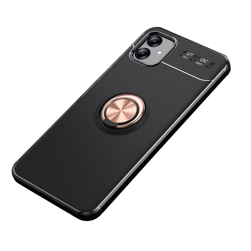 For Samsung Galaxy A04 4G (164.4 x 76.3 x 9.1 mm) A04e 4G F04 4G M04 4G Drop Proof TPU Phone Case Ring Holder Kickstand Phone Back Cover